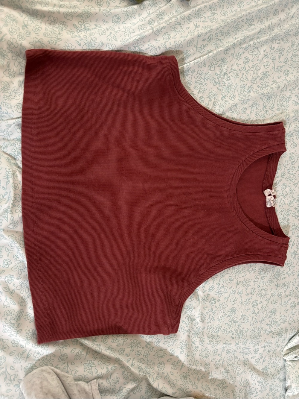 Tilly's Ribbed Crew Neck Sweater in Brick